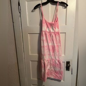 GAP Pink and White Tie-Dye Dress